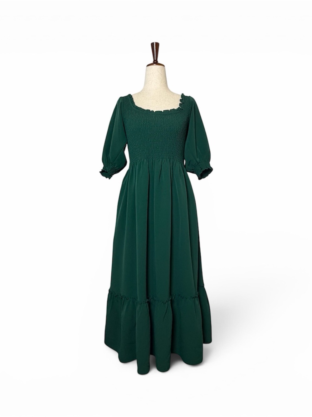 Hill House Home Louisa Nap Dress Medium NWOT Botanical Garden Green Midi Pockets - Picture 2 of 12